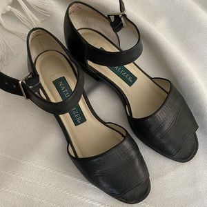 Naturalizer Black strappy flats